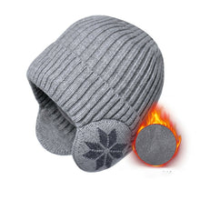 Load image into Gallery viewer, Unisex Snowflake Print Unisex Fleece Ear Protection Thick Hat