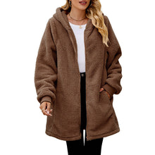 Load image into Gallery viewer, Women’s Long Fleece Full Zipper Sherpa Jacket