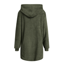 Load image into Gallery viewer, Women’s Long Fleece Full Zipper Sherpa Jacket