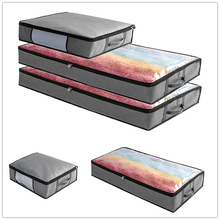 Load image into Gallery viewer, 3Pcs Large Underbed Clothes Storage Bags Zipped Organizer Wardrobe Boxes