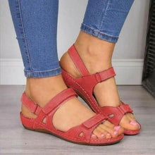 Load image into Gallery viewer, PU Leather Summer Open Toe Sandals