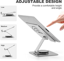 Load image into Gallery viewer, 360 Aluminum Alloy Rotating Base Adjustable Tablet Holder Tablet Stand