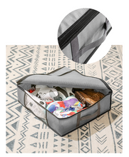 Load image into Gallery viewer, 3Pcs Large Underbed Clothes Storage Bags Zipped Organizer Wardrobe Boxes