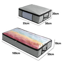 Load image into Gallery viewer, 3Pcs Large Underbed Clothes Storage Bags Zipped Organizer Wardrobe Boxes