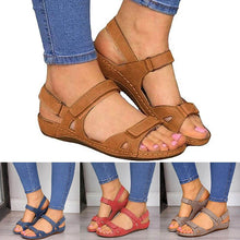 Load image into Gallery viewer, PU Leather Summer Open Toe Sandals