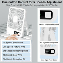 Load image into Gallery viewer, Mini Desk Fan Foldable Portable USB Rechargeable Desktop Fans