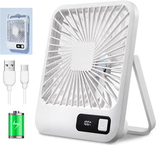Load image into Gallery viewer, Mini Desk Fan Foldable Portable USB Rechargeable Desktop Fans