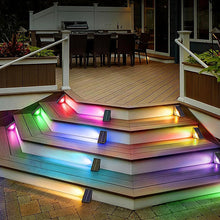 Load image into Gallery viewer, 2 Pcs Outdoor Garden Motion Sensor Solar Stair Lights Porch Step Lights