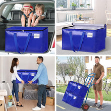 Load image into Gallery viewer, 2/4 Pack 92L Moving Bags Heavy Duty with Zippers and Handles Storage Totes