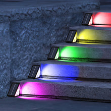 Load image into Gallery viewer, 2 Pcs Outdoor Garden Motion Sensor Solar Stair Lights Porch Step Lights
