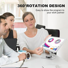 Load image into Gallery viewer, 360 Aluminum Alloy Rotating Base Adjustable Tablet Holder Tablet Stand
