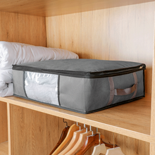 Load image into Gallery viewer, 3Pcs Large Underbed Clothes Storage Bags Zipped Organizer Wardrobe Boxes
