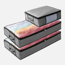 Load image into Gallery viewer, 3Pcs Large Underbed Clothes Storage Bags Zipped Organizer Wardrobe Boxes