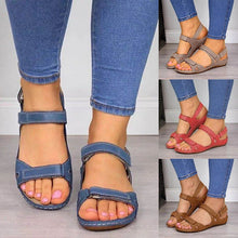 Load image into Gallery viewer, PU Leather Summer Open Toe Sandals