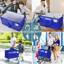 Load image into Gallery viewer, 2/4 Pack 92L Moving Bags Heavy Duty with Zippers and Handles Storage Totes