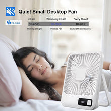 Load image into Gallery viewer, Mini Desk Fan Foldable Portable USB Rechargeable Desktop Fans