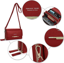 Load image into Gallery viewer, Women PU Leather Shoulder Bag Adjustable Strap Casual Crossbody Bag