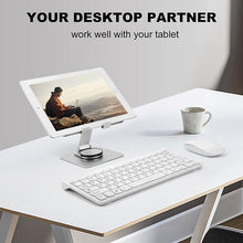 Load image into Gallery viewer, 360 Aluminum Alloy Rotating Base Adjustable Tablet Holder Tablet Stand