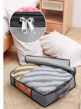 Load image into Gallery viewer, 3Pcs Large Underbed Clothes Storage Bags Zipped Organizer Wardrobe Boxes