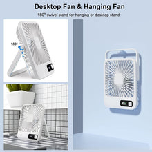 Load image into Gallery viewer, Mini Desk Fan Foldable Portable USB Rechargeable Desktop Fans