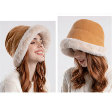 Load image into Gallery viewer, Womens Thickening Fluffy Bucket Hats Fleece Lined Fisherman Cap