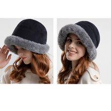 Load image into Gallery viewer, Womens Thickening Fluffy Bucket Hats Fleece Lined Fisherman Cap