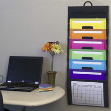 Load image into Gallery viewer, 6 Pocket Multicolor Hanging File Folder