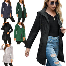 Load image into Gallery viewer, Women Hooded Waterproof Raincoat Hiking Jacket