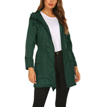 Load image into Gallery viewer, Women Hooded Waterproof Raincoat Hiking Jacket
