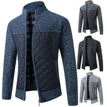Load image into Gallery viewer, Mens Lightweight Color Block Stand Collar Zipper Puffer Jacket