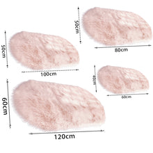 Load image into Gallery viewer, Oval Faux Fur Area Rugs Floor Fluffy Soft Mat