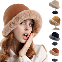 Load image into Gallery viewer, Womens Thickening Fluffy Bucket Hats Fleece Lined Fisherman Cap