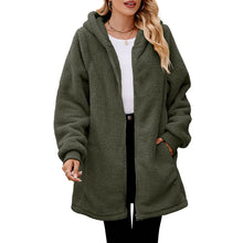 Load image into Gallery viewer, Women’s Long Fleece Full Zipper Sherpa Jacket