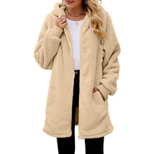 Load image into Gallery viewer, Women’s Long Fleece Full Zipper Sherpa Jacket