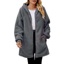 Load image into Gallery viewer, Women’s Long Fleece Full Zipper Sherpa Jacket