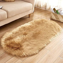 Load image into Gallery viewer, Oval Faux Fur Area Rugs Floor Fluffy Soft Mat