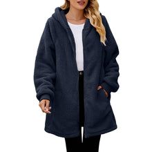 Load image into Gallery viewer, Women’s Long Fleece Full Zipper Sherpa Jacket