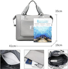 Load image into Gallery viewer, Expandable Travel Duffle Bag Large Overnight Bags Carry On Shoulder Gym Bags