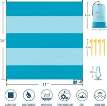 Load image into Gallery viewer, Beach Blanket Sandproof Waterproof Oversized Lightweight Durable Beach Mat