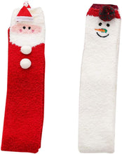 Load image into Gallery viewer, Over The Knee Coral Fleece Sleep Socks