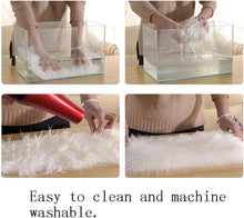 Load image into Gallery viewer, Oval Faux Fur Area Rugs Floor Fluffy Soft Mat