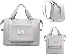 Load image into Gallery viewer, Expandable Travel Duffle Bag Large Overnight Bags Carry On Shoulder Gym Bags