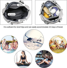 Load image into Gallery viewer, Expandable Travel Duffle Bag Large Overnight Bags Carry On Shoulder Gym Bags