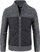 Load image into Gallery viewer, Mens Lightweight Color Block Stand Collar Zipper Puffer Jacket