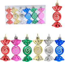 Load image into Gallery viewer, 6pcs/box Christmas Candy Pendant Xmas Tree Hanging Ornaments