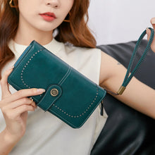 Load image into Gallery viewer, RFID Anti-theft Brush Retro Large Capacity Multi-function Zipper Wallet