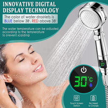 Load image into Gallery viewer, Water-Saving Shower Head with Temperature LCD Display