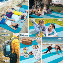 Load image into Gallery viewer, Beach Blanket Sandproof Waterproof Oversized Lightweight Durable Beach Mat