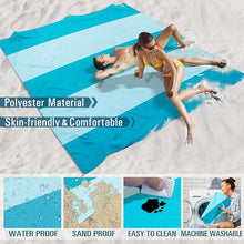 Load image into Gallery viewer, Beach Blanket Sandproof Waterproof Oversized Lightweight Durable Beach Mat