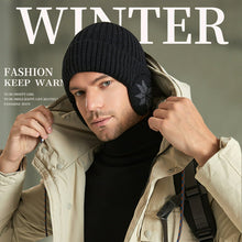 Load image into Gallery viewer, Unisex Snowflake Print Unisex Fleece Ear Protection Thick Hat